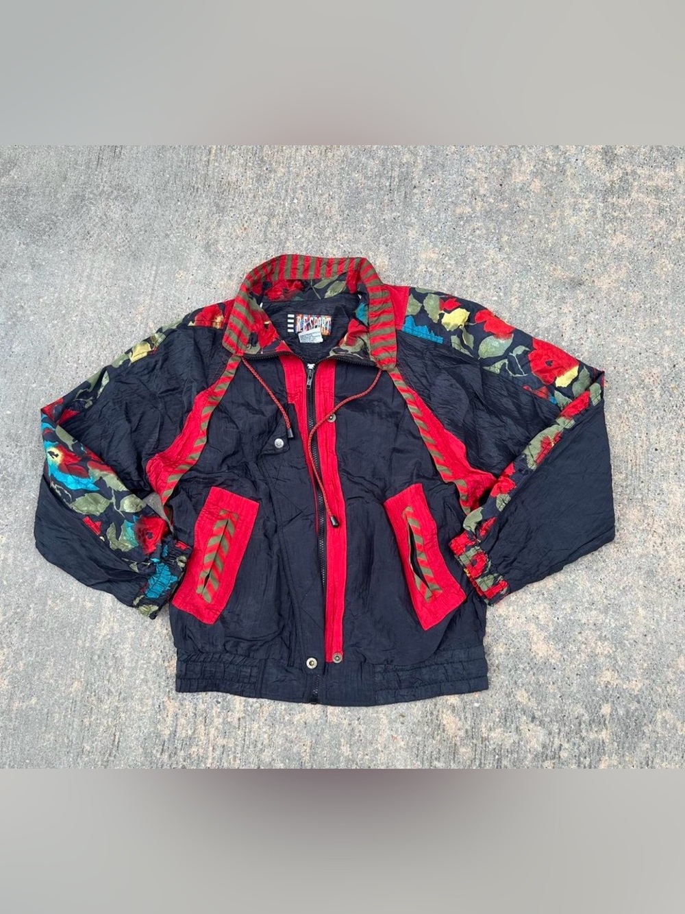 Vintage Floral Windbreaker